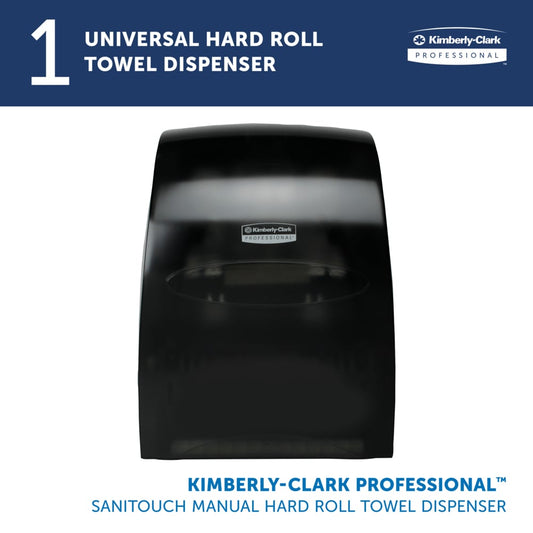 Kimberly-Clark Professional Sanitouch Hard Roll Towel Dispenser, 12.63", Grey, 1 Each, 09990