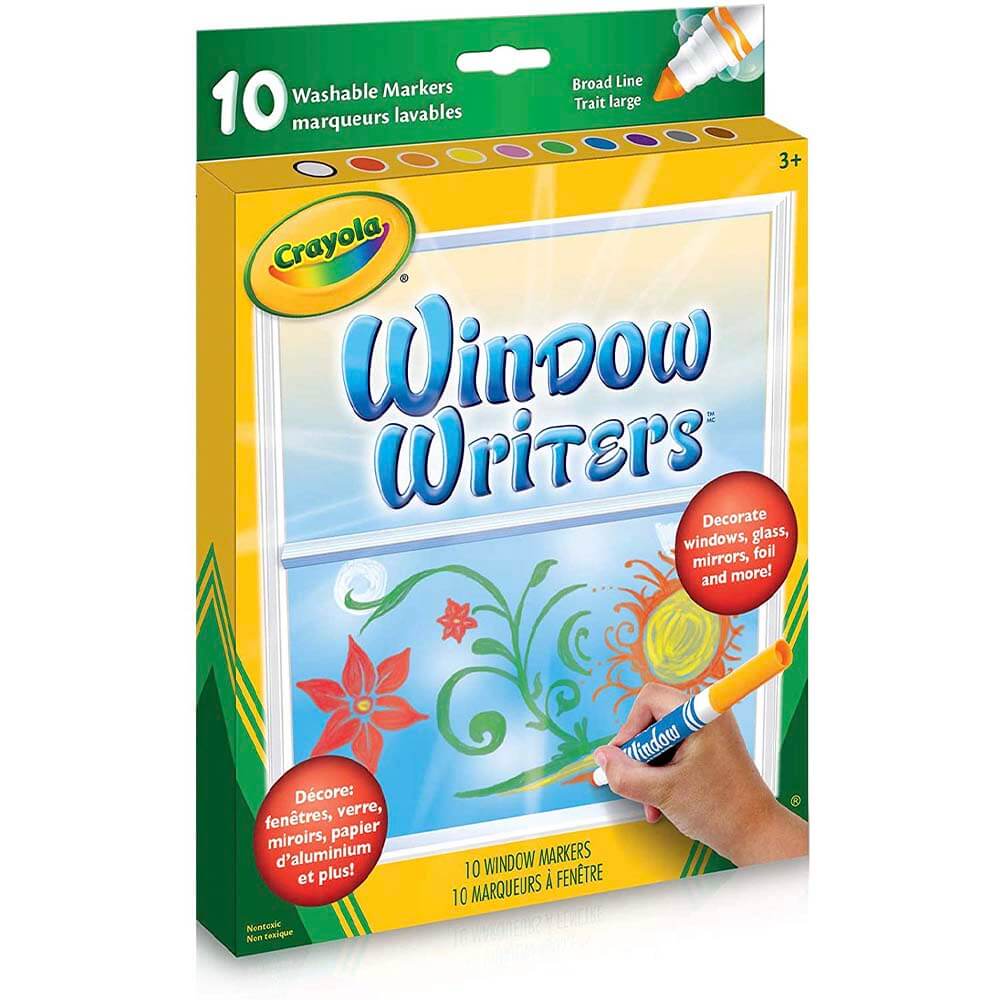 Window Markers Example Crayola 10 Count Washable Window Markers - Case of 12 Boxes | United ...