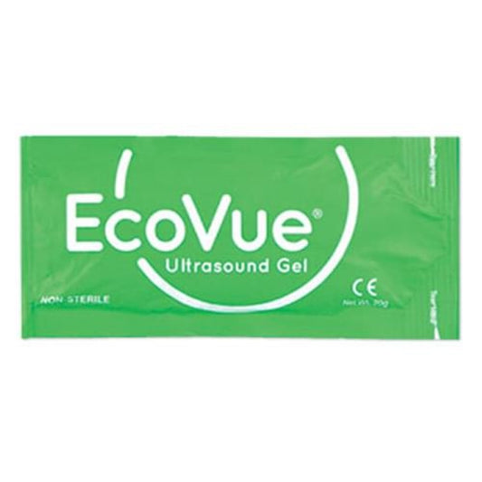 EcoVue Ultrasound Gel - 20g Non Sterile Packet (Box of 100)