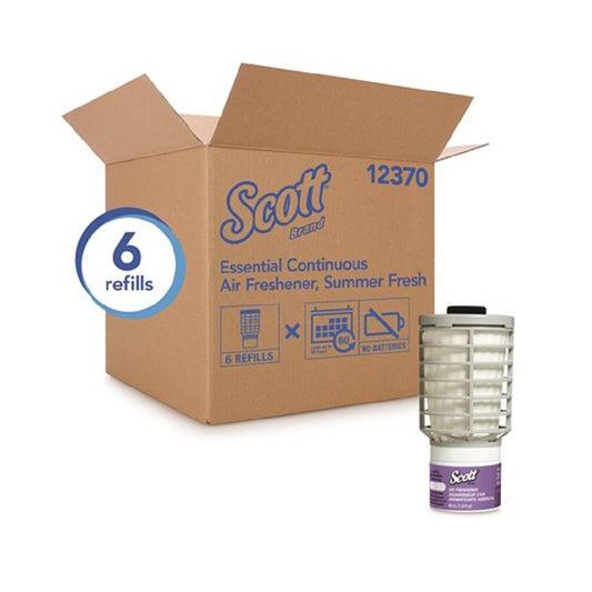 Scott Essential Air Freshener Refill, Summer Fresh, Automatic, Continuous Release, 6 Refills, 12370