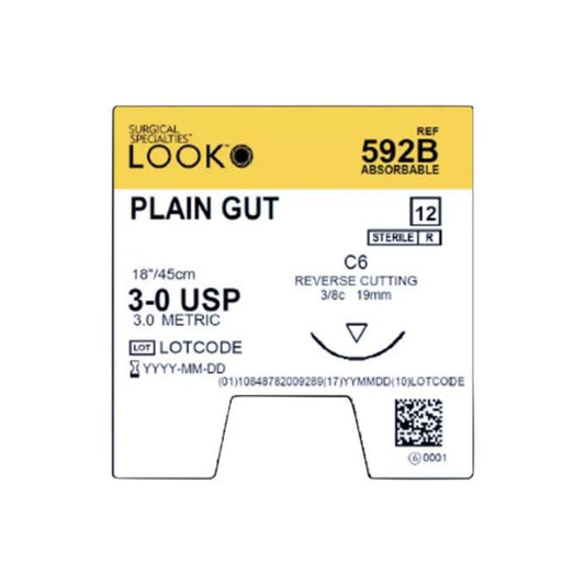 Plain Gut with Needle - Box of 12