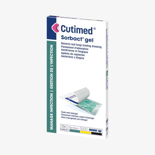 Cutimed® Sorbact Hydro® - Antimicrobial Sterile Dressing Impregnated with Hydrogel - Box of 10