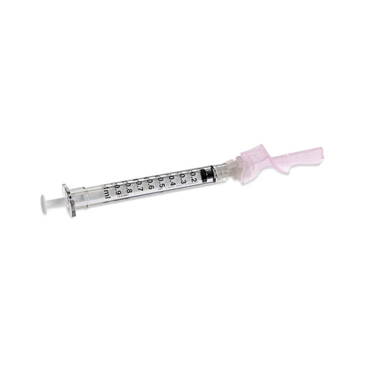 BD Luer-Lok™ Syringe with BD Eclipse™ Safety 1cc, 27G x ½" 1 mL , Thin Wall Needle, 305789- Box of 50