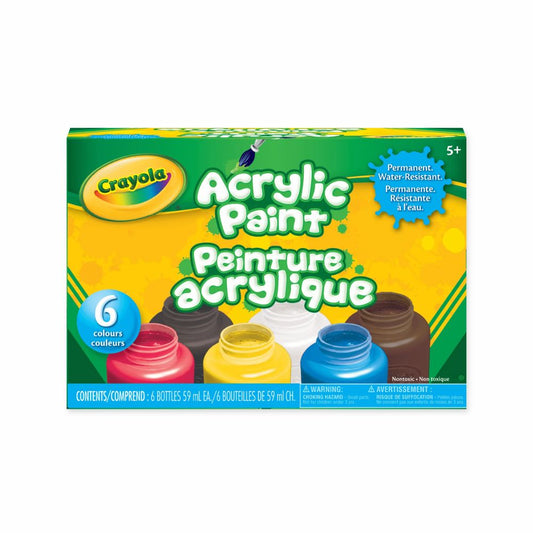 Crayola 6 Count Acrylic Paint - Case of 6 Boxes