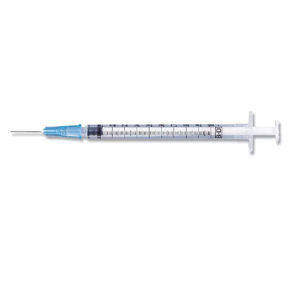1 mL BD Luer Slip Tip Syringe with Attached Needle 25G x 5/8 in.