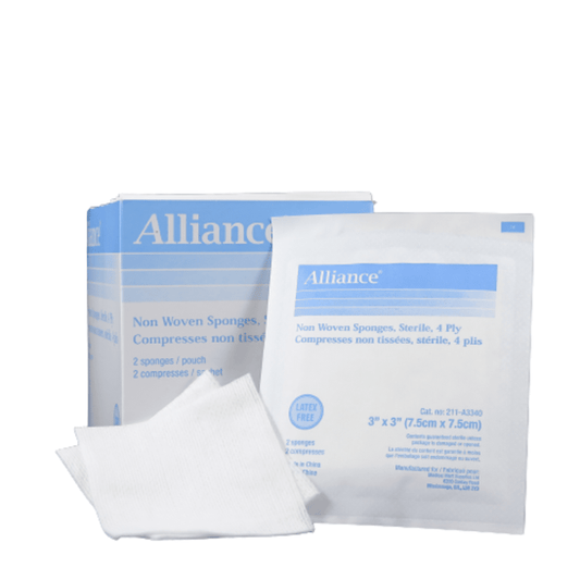 Alliance®  Sterile Non-Woven Gauze Sponges, 4-Ply, 3"x3"