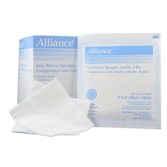 Alliance®  Sterile Non-Woven Gauze Sponges, 4-Ply, 4"x4"