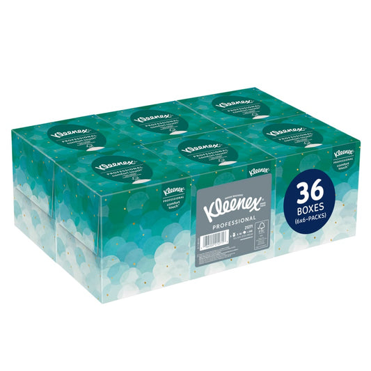 Kleenex Facial Tissue Cube, Upright Face Tissue Box, 6 Bundles, 6 Boxes, 36 Boxes, 21271