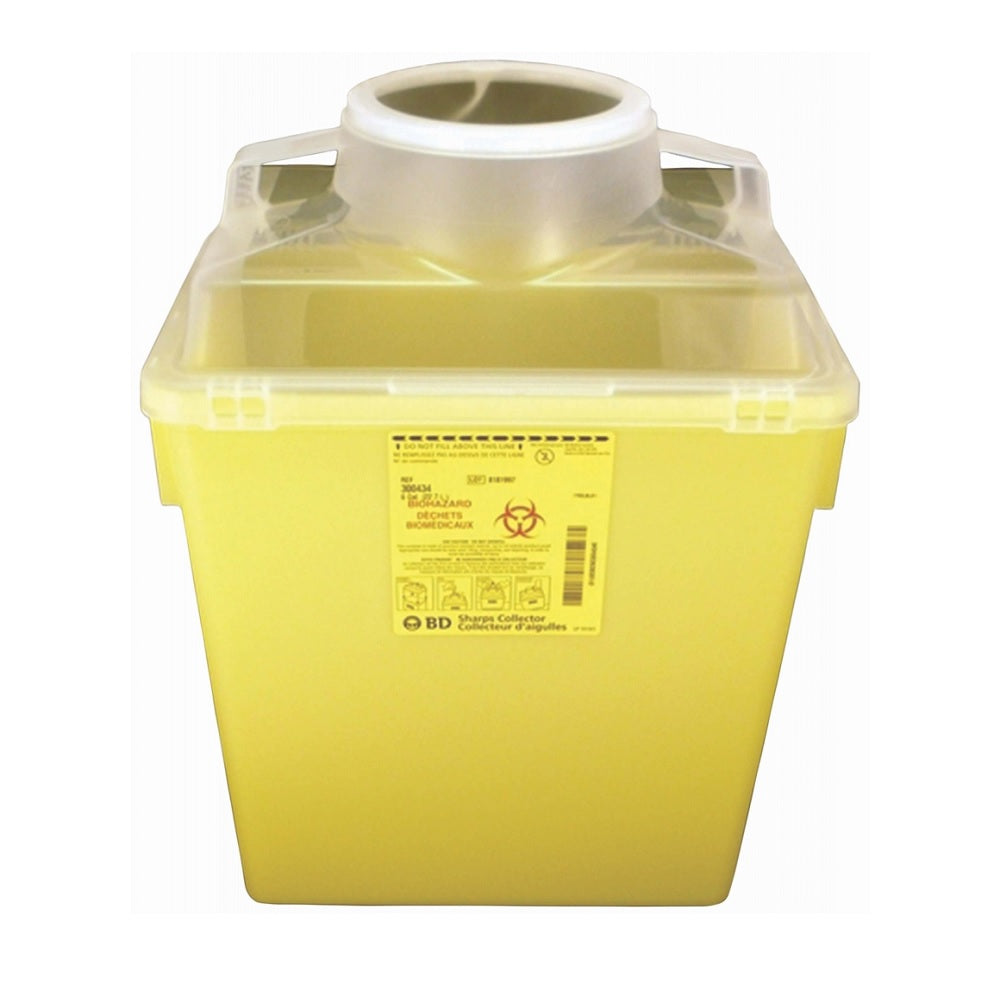 22.7 L BD Multi-Purpose Nestable Sharps Container, Yellow, Open Cap, Nestable