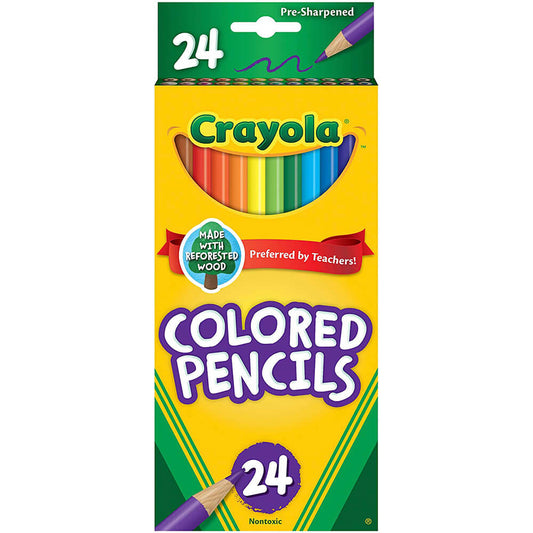 Crayola 24 Count Coloured Pencils - Case of 12 Boxes