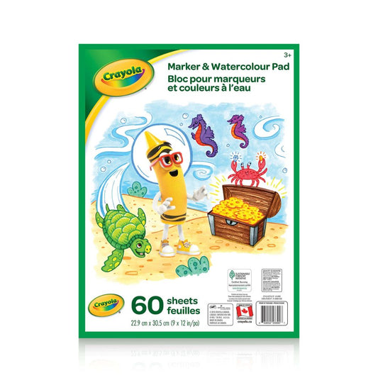 Crayola Marker & Watercolour Pad, 60 Pages - Case of 10 Packs