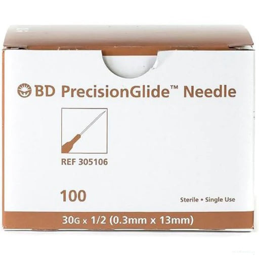 BD® Needle 1/2 in. single use, sterile, 30G- 305106