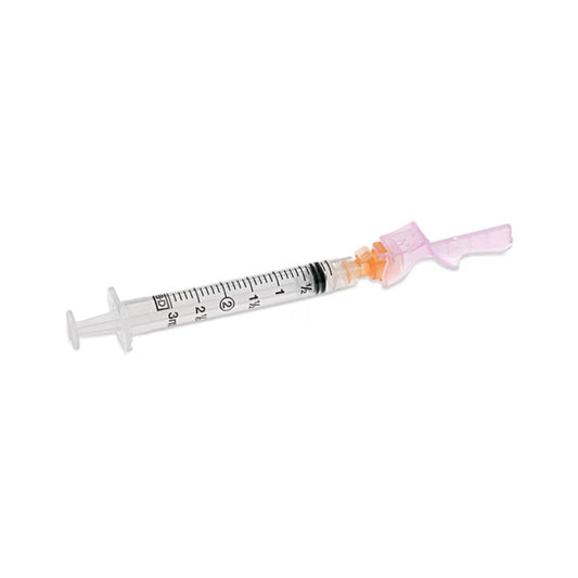 BD Luer-Lok™ Syringe with BD Eclipse™ Safety 25G x 5/8 in. 3 mL, Thin Wall Needle, 305781-  Box of 50