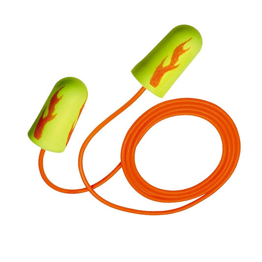 3M™ E-A-Rsoft Yellow Neon Earplugs, 311-1252, yellow, corded, box of 200