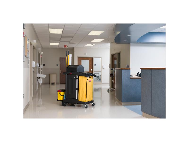 34-Gallon Vinyl Bag for High-Capacity Janitorial Cleaning Carts, Yellow, 2