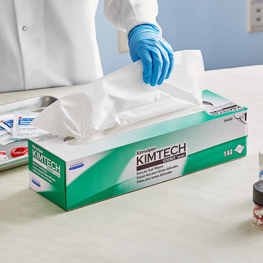 Kimtech® Kimwipes 1-Ply Delicate Task Wipes (34256) - White, 144 Sheets/box, 15 Pop-up Boxes/case, 2,160 Sheets/case