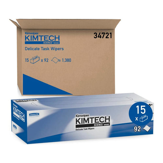 Kimtech Safety Kaydry® EX-L Low Lint Wiper, 2-Ply, 15 Packs, 90 Sheets, 34721