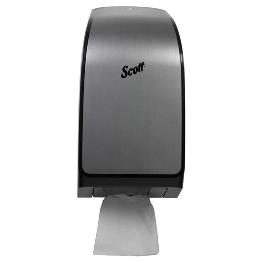Scott Control MOD Hygienic Bathroom Tissue Dispenser, 7.0 x 5.725 x 13.339, Faux Stainless Steel, 39729
