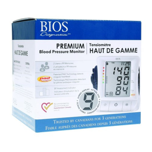 A BIOS Diagnostics Large Screen Automatic Blood Pressure Monitor Box