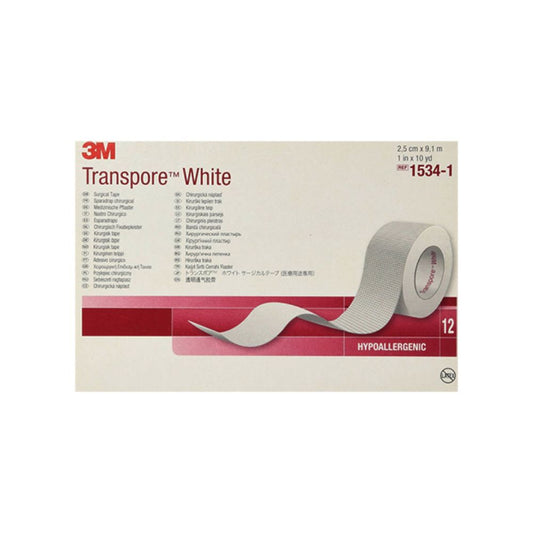 Transpore™ Dressing Tape, White - 1" x 10yd