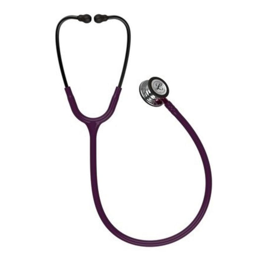 Littmann® Classic III™ Monitoring Stethoscope, Mirror Chestpiece, Pink Stem 27" Tube -Plum