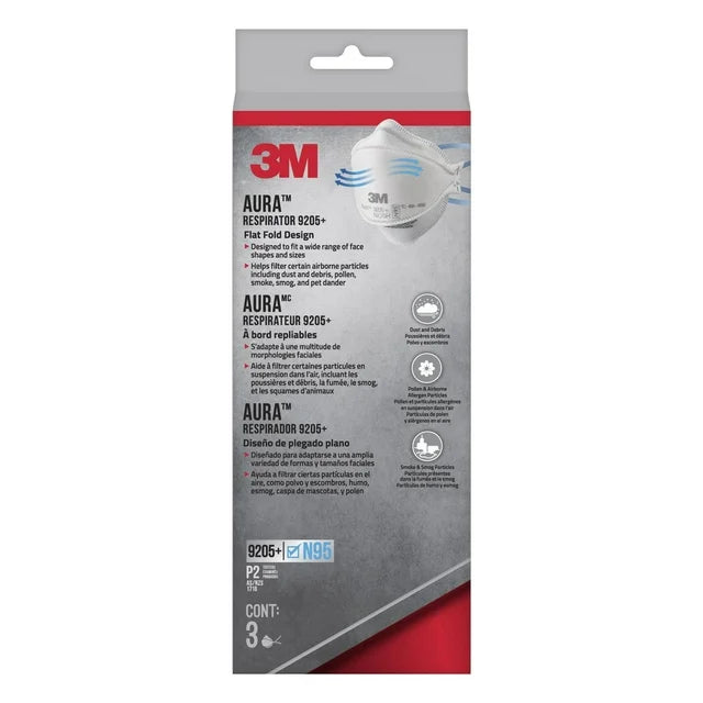 3M™ Aura™ Particulate Respirator 9205PH-3-DC-CA, N95