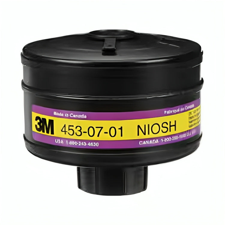 3M™ Breathe Easy Organic Vapour/Hydrogen Fluoride/Sulfur Dioxide/High Efficiency (HE) Cartridge, ALP3, Black 
