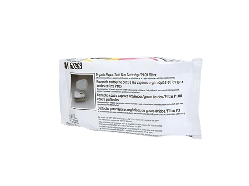 3M™ Cartridge Filter, P100 Organic Vapour Acid Gas, Large, 6