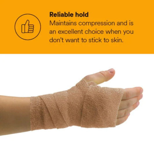 Coban™ Self-Adherent Wrap with Hand Tear, 1in. x 5yd - Case of 36 Rolls