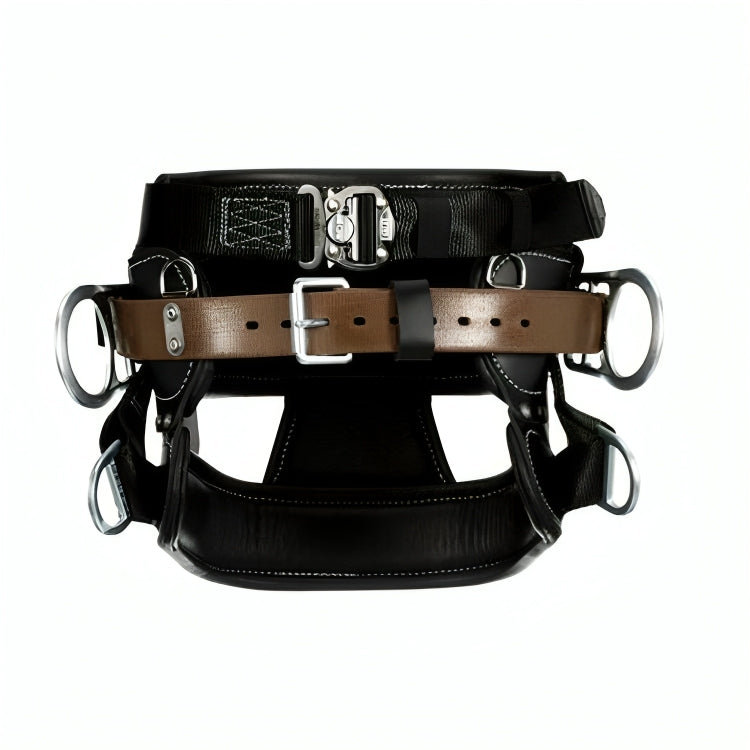  3M™ DBI-SALA® 4D Lineman Tongue Buckle Positioning/Fall Restrict Belt 1000894, Leather, Seat, Black, D36