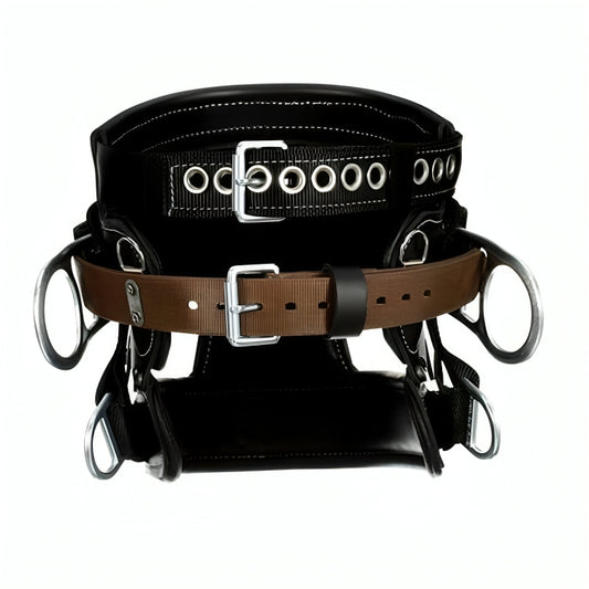 3M™ DBI-SALA® 4D Lineman Tongue Buckle Positioning/Fall Restrict Belt without Quick Connect 1000269, Leather, Seat, Black, D28