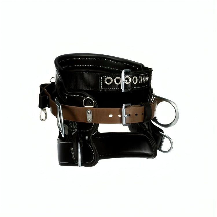 3M™ DBI-SALA® 4D Lineman Tongue Buckle Positioning/Fall Restrict Belt without Quick Connect 1000269, Leather, Seat, Black, D28, 1