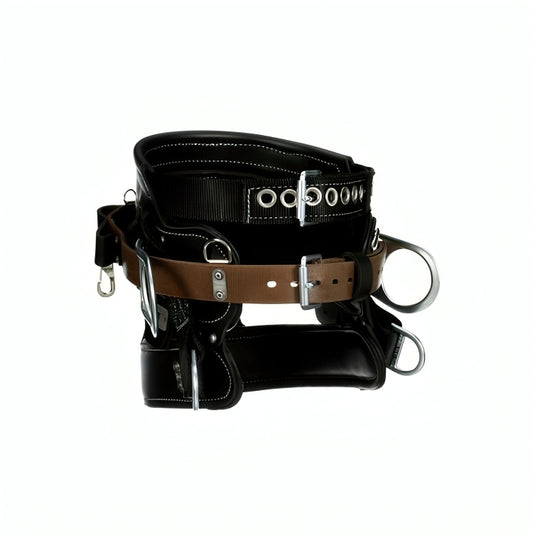 3M™ DBI-SALA® 4D Lineman Tongue Buckle Positioning/Fall Restrict Belt without Quick Connect 1000269, Leather, Seat, Black, D28, 1