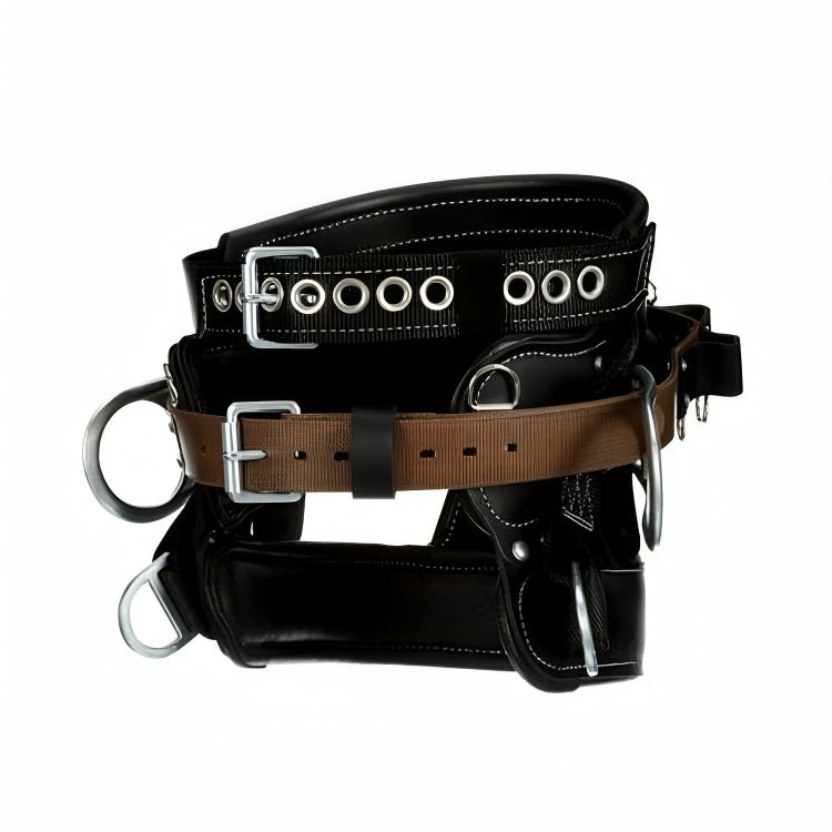 3M™ DBI-SALA® 4D Lineman Tongue Buckle Positioning/Fall Restrict Belt without Quick Connect 1000269, Leather, Seat, Black, D28, 2