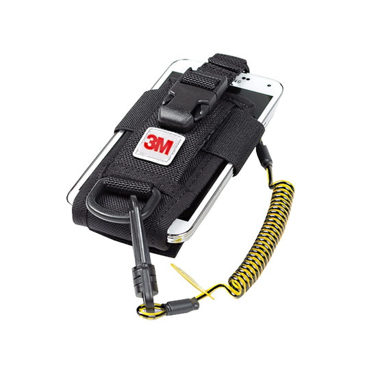 3M™ DBI-SALA® Adjustable Radio/Cell Phone Holster, 1500089, with Clip2Loop Coil and Micro D-ring, black, 5.25 in x 2.25 in (13.3