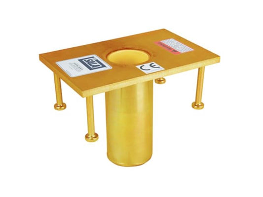 3M™ DBI-SALA® Advanced Floor Mount Cast-in-Place Sleeve Davit Base, Yellow Zinc, 8510311