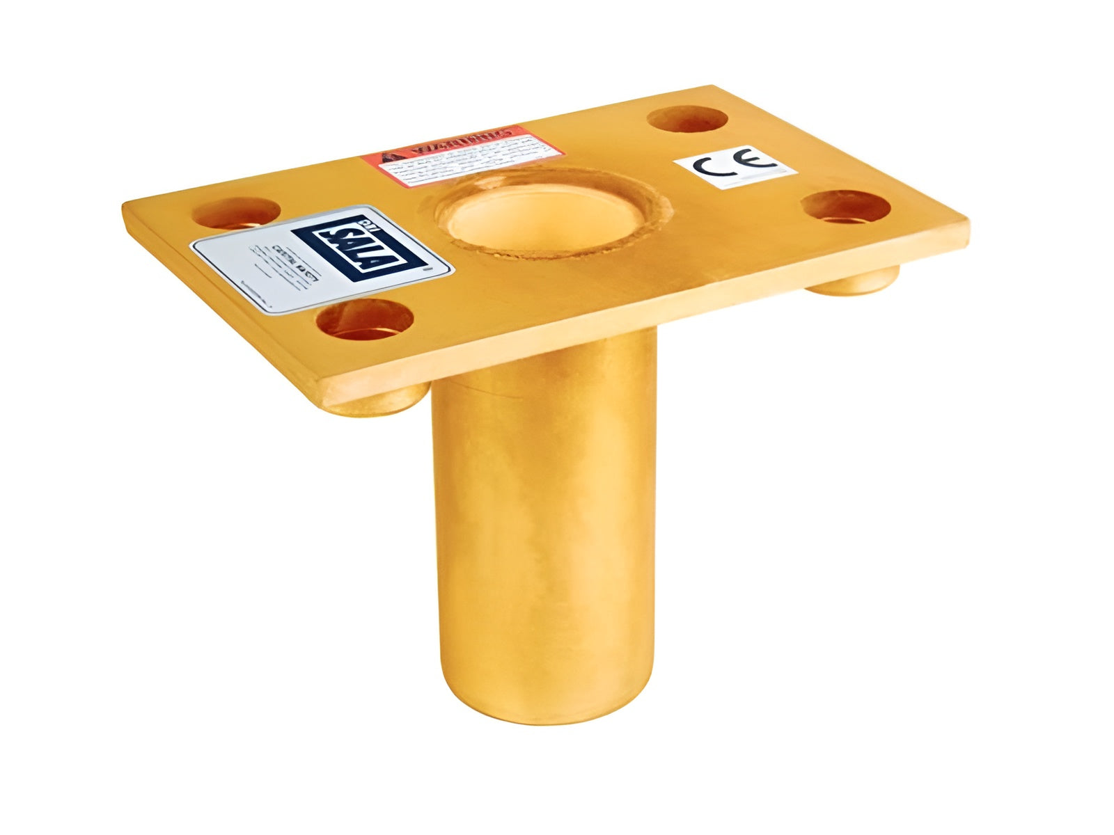 3M™ DBI-SALA® Advanced Floor Mount Sleeve Davit Base, Yellow Zinc, 8510316