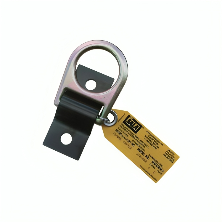 3M_DBI-SALA_D-ringAnchoragePlate_2101632_Black_YellowZinc_0.25inx2inx4.5in_6mmx51mmx114mm