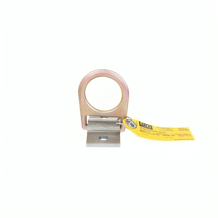 3M_DBI-SALA_D-ringAnchoragePlate_2101634_WithRawSteelPlate_Silver_YellowZinc_0.25inx2inx4.5in_6mmx51