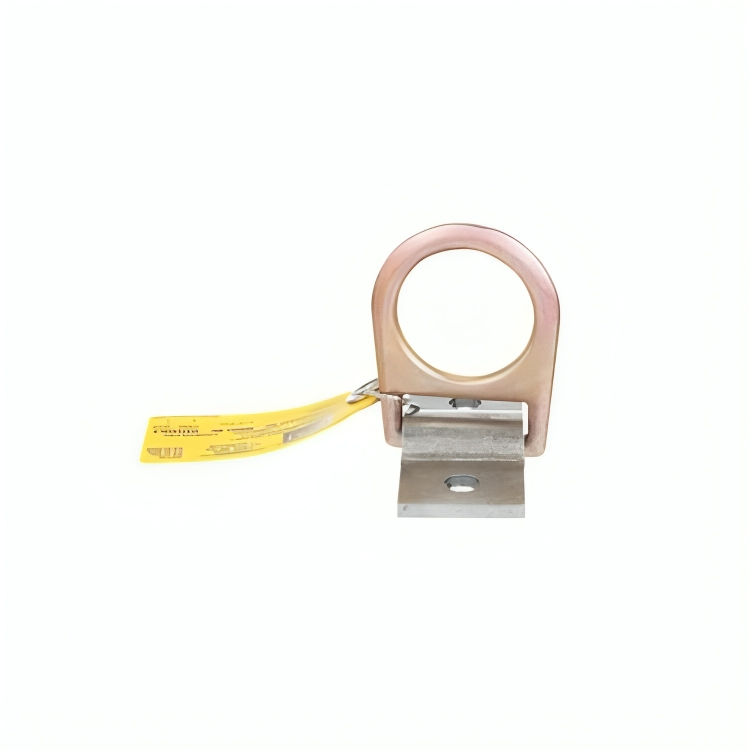 3M_DBI-SALA_D-ringAnchoragePlate_2101634_WithRawSteelPlate_Silver_YellowZinc_0.25inx2inx4.5in_6mmx51_2