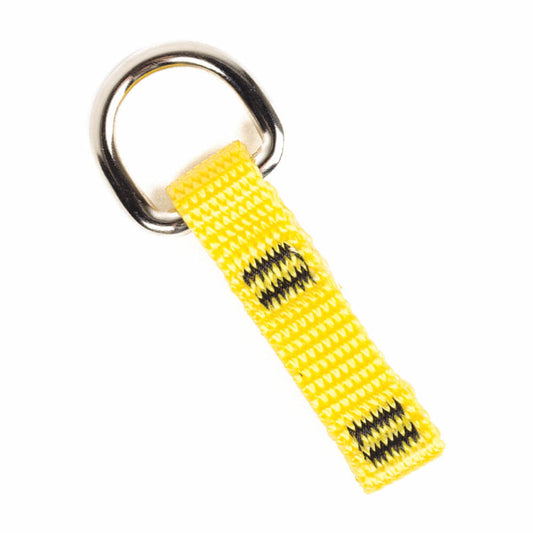 3M™ DBI-SALA® Dual D-Ring Attachment, 1500001, small, yellow, 2.25 in x 0.5 in (5.7 cm x 1.2 cm) - Pack of 10