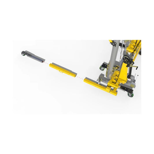 3M™ DBI-SALA® FlexiGuard™ C-Frame System, 8517711, adjustable height, silver/yellow, 22.5 to 38.75 ft (6.8 m to 11.8 m)