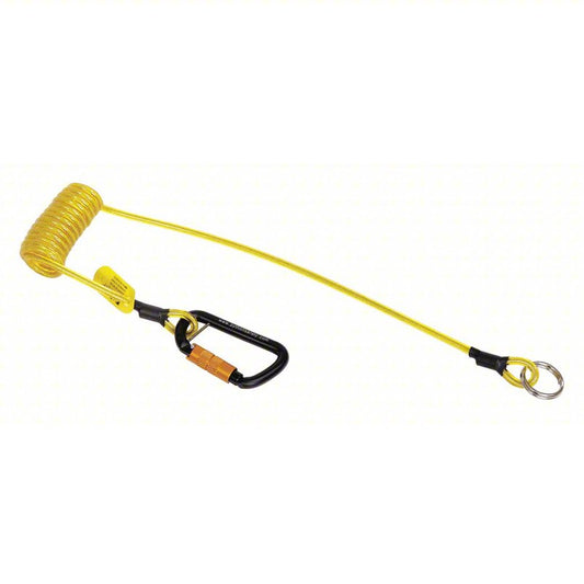 3M™ DBI-SALA® Hook2Quick Ring Coil, with tail, black, yellow, 3 in to 62 in (7.6 cm to 157.5 cm)