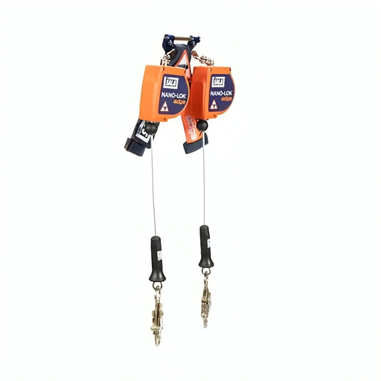 3M™ DBI-SALA® Nano-Lok™ Edge Twin-Leg Self-Retracting Lifeline, 3500232, Cable, Quick Connect, 8 ft (2.4 m) web, 2