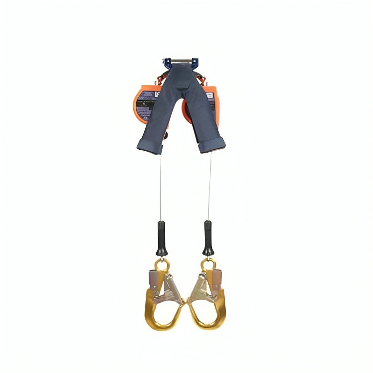 3M™ DBI-SALA® Nano-Lok™ Edge Twin-Leg Self-Retracting Lifeline, 3500250, Galvanized steel cable, Quick Connect, 8 ft (2.4 m), 1
