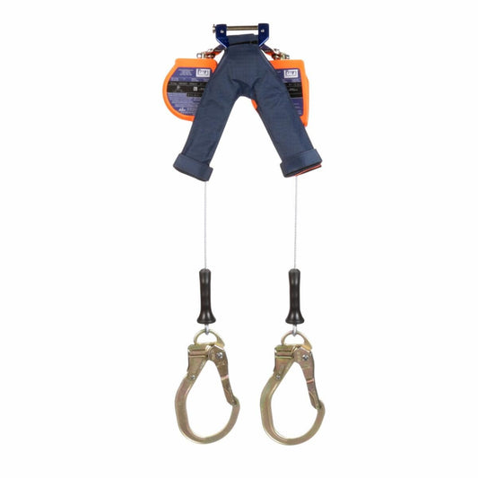 3M™ DBI-SALA® Nano-Lok™ Edge Twin-Leg Self Retracting Lifeline, 3500234, cable, quick connect, 8 ft (2.4 m)