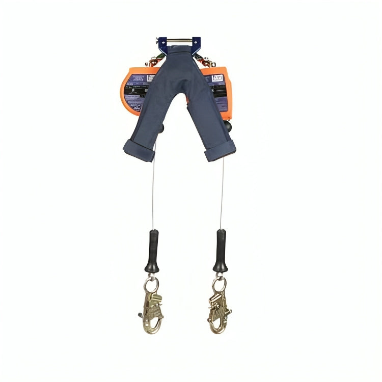 3M™ DBI-SALA® Nano-Lok™ Edge Twin-Leg Self Retracting Lifeline, Orange, 3500233, Cable, Quick Connect, 8 ft (2.4 m) web, 1