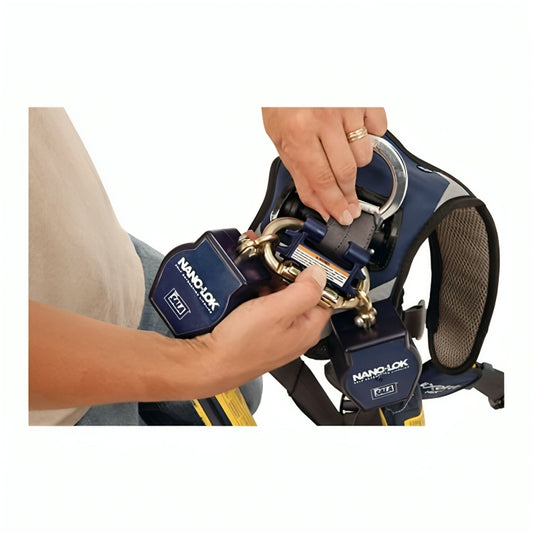 3M™ DBI-SALA® Nano-Lok™ Extended Length Twin-Leg Self Retracting Lifeline, 3101628, web, Quick Connect, 10 ft (3 m) web, 1