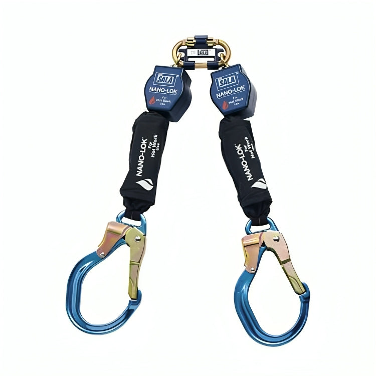 3M™ DBI-SALA® Nano-Lok™ Twin-Leg Self Retracting Lifeline, Web, Quick Connect, 3101520