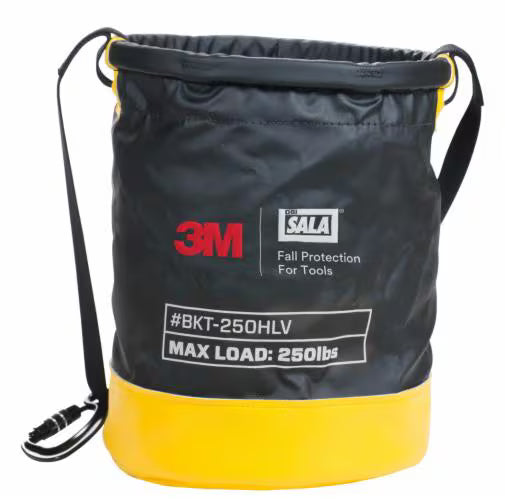 3M™ DBI-SALA® Safe Bucket 250 lbs (113.4 kg) Load Rated Hook and Loop, 1500140, black vinyl, yellow